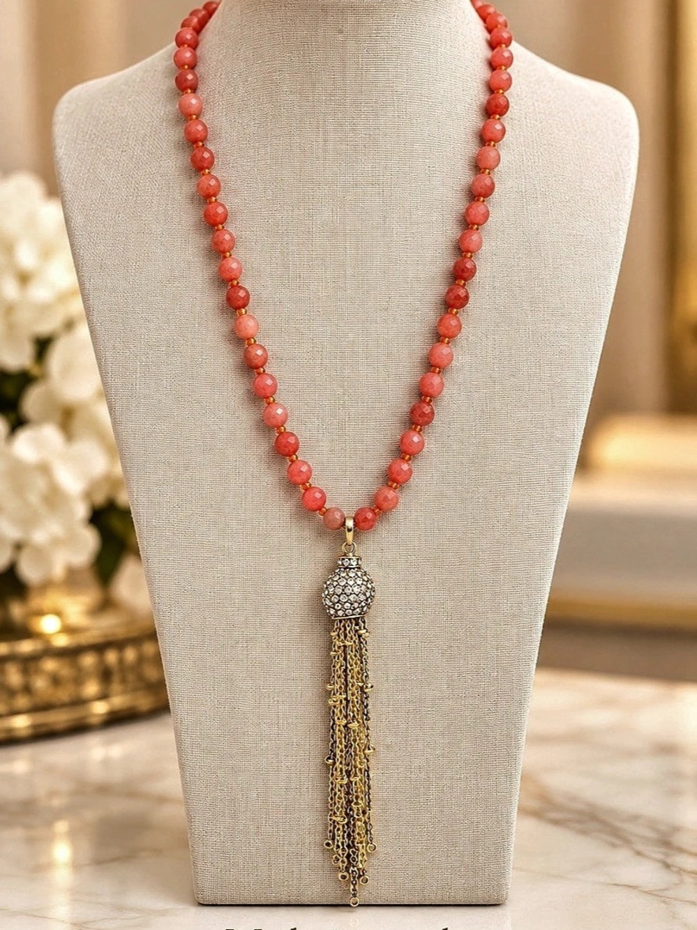 Beaded Tassel Necklace NWT 208